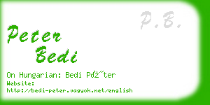 peter bedi business card